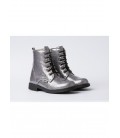 Martens Boots 418 patent silver