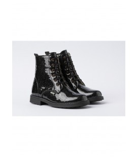 Martens Boots 418 patent glitter black
