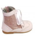Girl's patent boots with glitter pink 4956