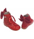 Gir's Patent Leather boots with glitter red 4956