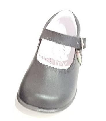 457 Zapato de niña en piel gris