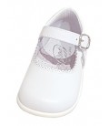Girls Mary Jane shoes in leather white 457