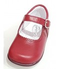 Girls Mary Jane shoes in leather guinda 457