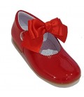 Mary Jane patent leather 4199 red with Chantelle bow