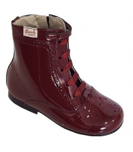 Girls Patent boots burgendy 4253