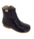Girls Patent boots navy 4253