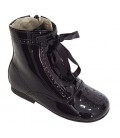 Girls Patent boots black 4253