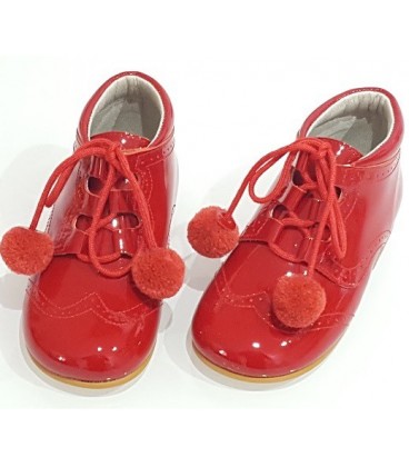 4511 pom pom shoes red