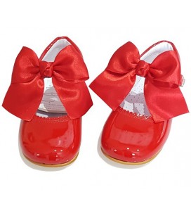 Mary Jane patent leather 4199 red with Julieta bow