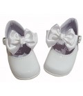 Girls shoes with bow white 457