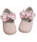 Girls shoes with bow pink 457