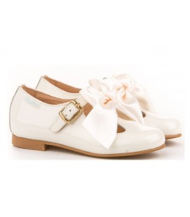 Girls shoes Ballerina Patent Angelitos 516 beig