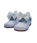 Mary Jane patent leather 4199 white Butterfly bow