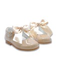 Mary Jane patent leather 4199 camel with Julieta bow