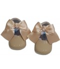 Zapato de Canastilla para bebè camel 712