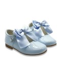 Mary Jane patent leather 4199 sky blue with Chantelle bow