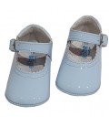 Zapatos de Canastilla para bebè celeste 712