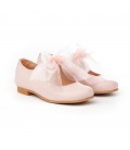 Girls shoes Ballerina with Tul bow 1392 beig