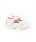 Leather Mary Jane Angelitos with velcro 614 white