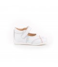 Leather Mary Jane Angelitos with velcro 614 white